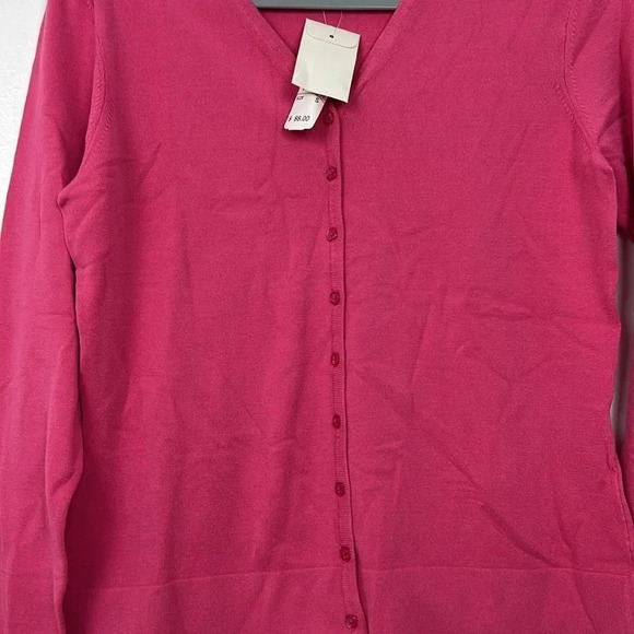 Talbots Made In Italy Vintage New Women’s Small Pink Button Up Sweater Cardigan - Picture 6 of 8